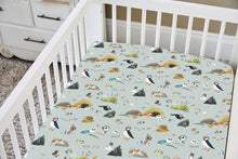 Load image into Gallery viewer, Puffin Rock Bamboo Crib Sheet - 52 x 28&quot;
