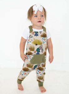Puffin Rock Overalls -Luxe Bamboo - Ploom Baby