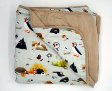 Load image into Gallery viewer, Puffin Rock Bamboo Crib BLANKET - 57 x 39&quot;
